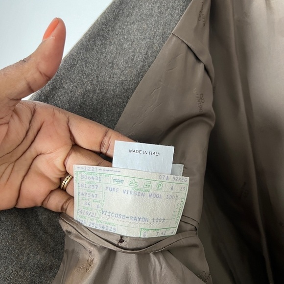 Valentino 100% Virgin Wool Sportscoat Blazer Jacket Neutral - Picture 7 of 9